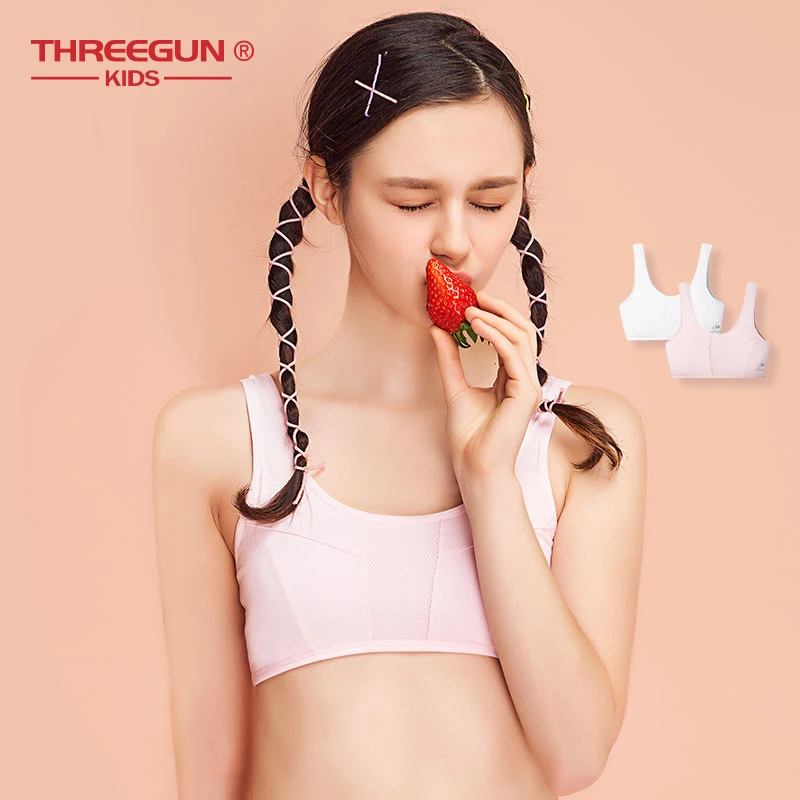 THREEGUN X Disney беспроводной хлопковый тренировочный Бюстгальтер для подростков