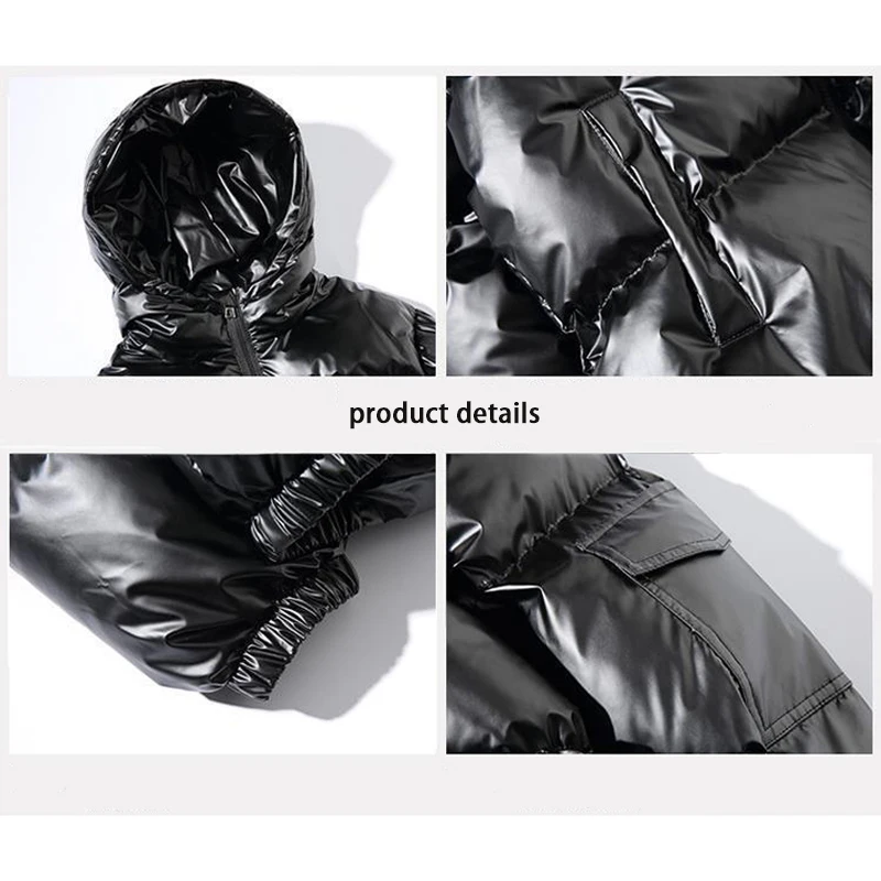 Down Jacket Men Black Puffer Jacket Ultralight Hooded Down Coats Winter Warm Quilted Coat Men's Pea Jackets Fashio Clothing 2022
