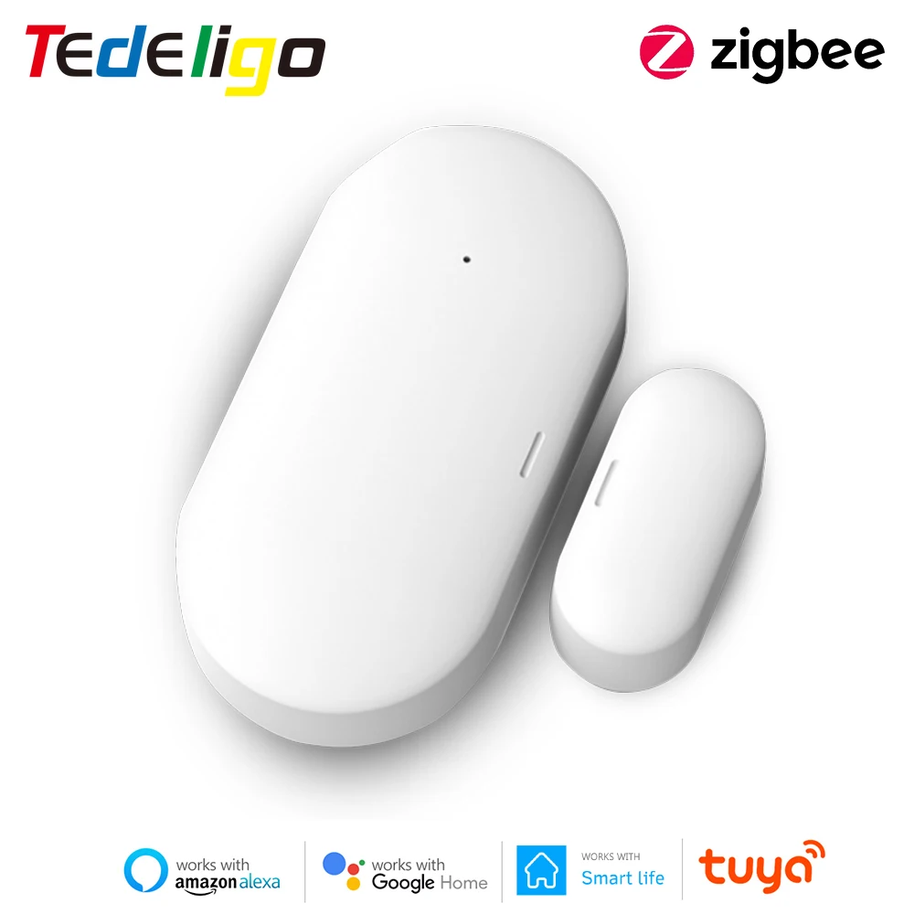 

Tuya Zigbee Window Door Detector Smart Life Sensor Wireless Remote Control Voice Work with Gateway Bridge Google Home Alexa Echo