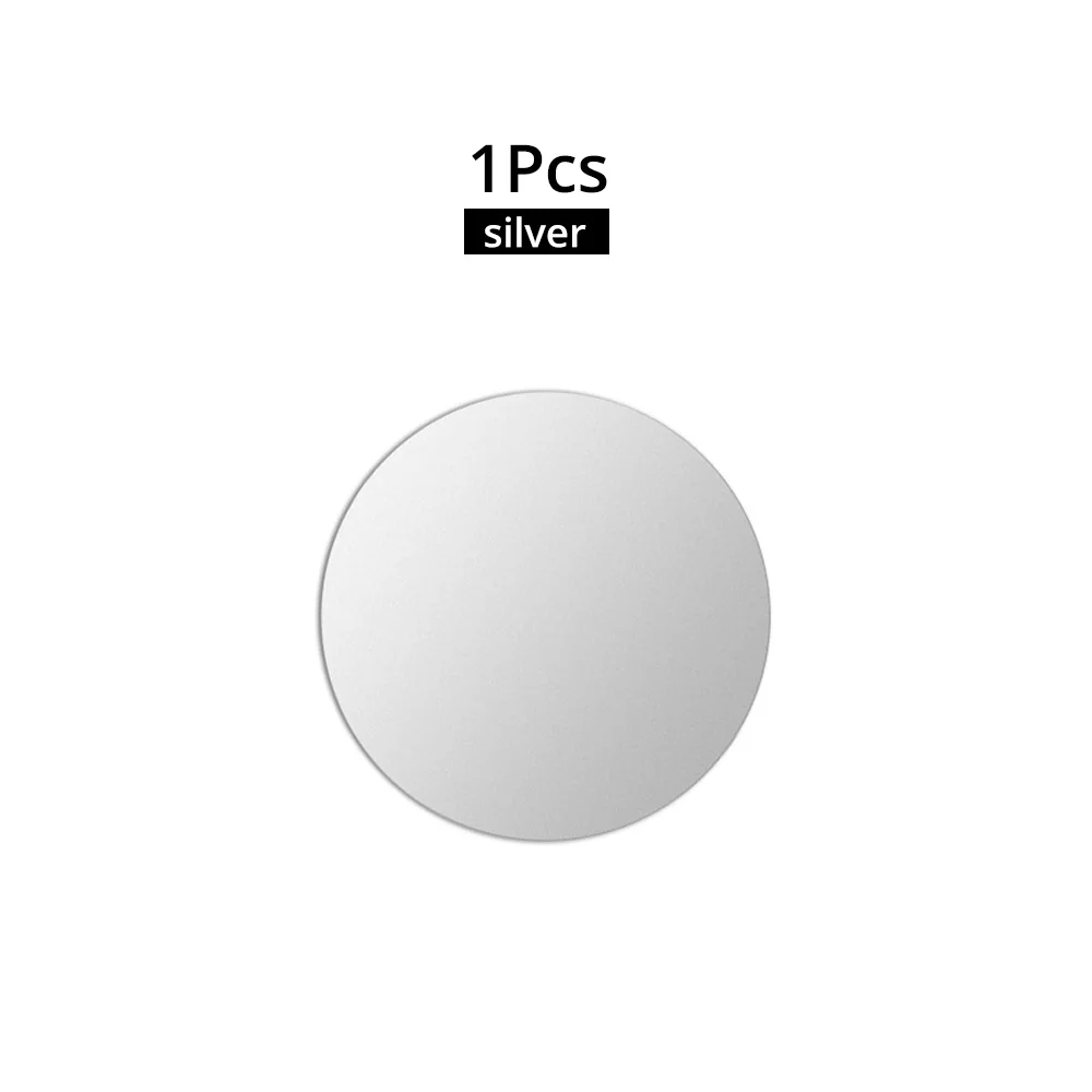 1pcs Round Silver ANMONE Универсальный магнитный автомобильный держатель для телефона металлическая пластина Магнитная подставка железный лист наклейка для мобильного телефона Автомобильный держатель Подставка крепление - Цвет: 1pcs Round Silver