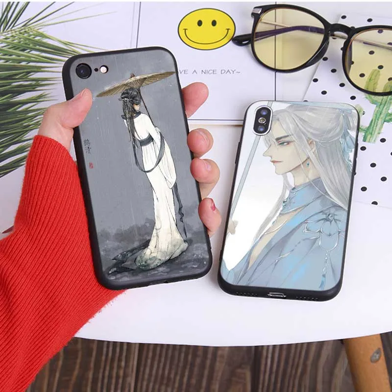 For iPhone X XS MAX XR 7 8 6 6S plus 5S SE Clear Soft Silicone Phone Case Antiquity girl |