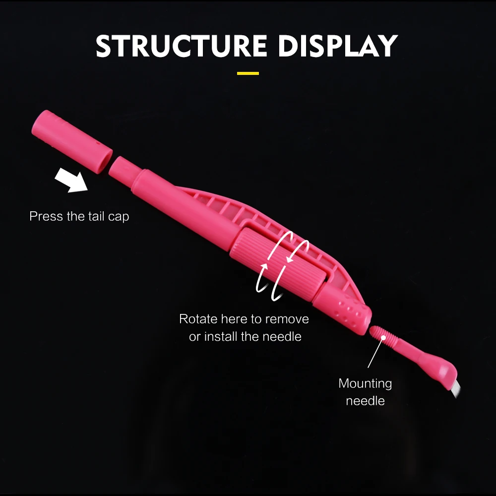 Профессиональный Перманентный макияж 4 цвета одноразовые ручки для