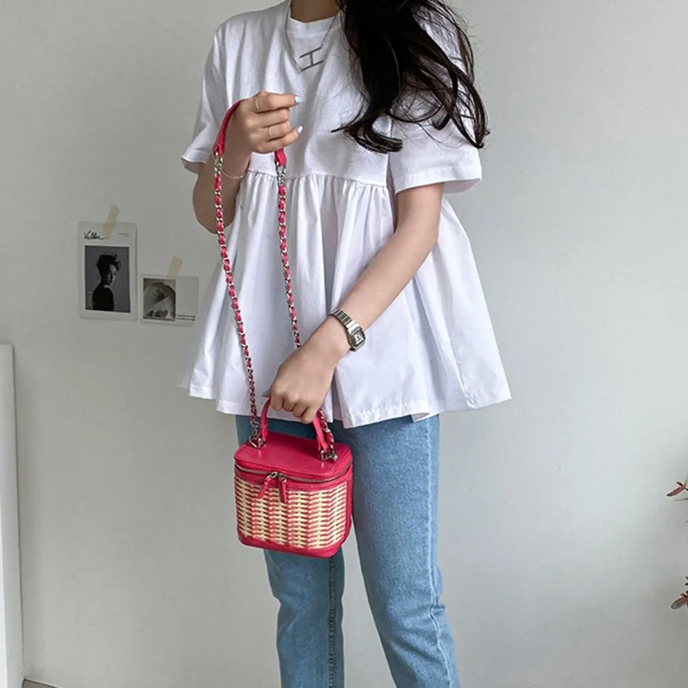 

Casual Women Shirts Black Short Sleeeve Shirt Female Fashion Blouse Solid Loose Japanese Kroea Shirts Basic Tops Tees 2021 Chic