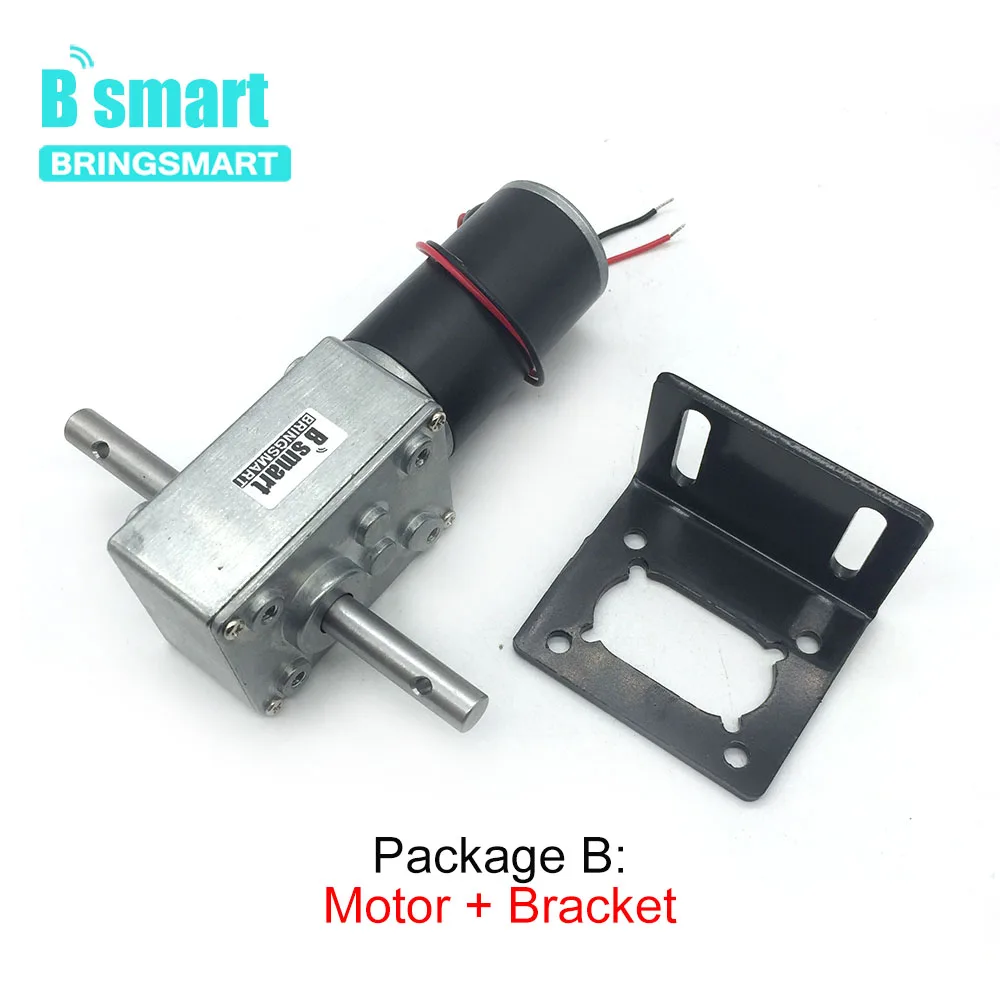 Bringsmart 5840-31zy червячный мотор-редуктор DC 12 В двойной вал мотор 24 в высокий крутящий