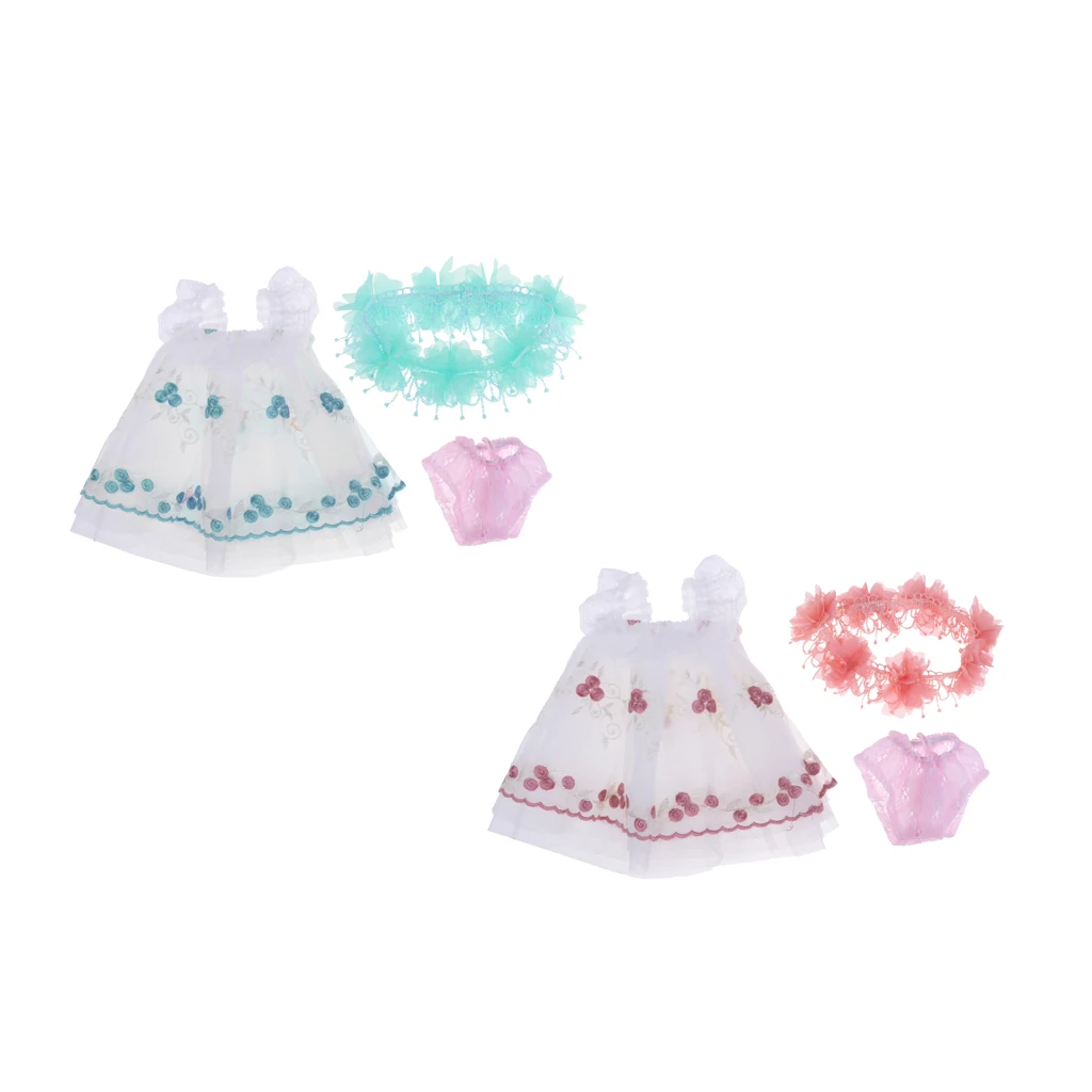 

Pretty Lace Dress With Headdress And Underpants For 18 Inch Dolls