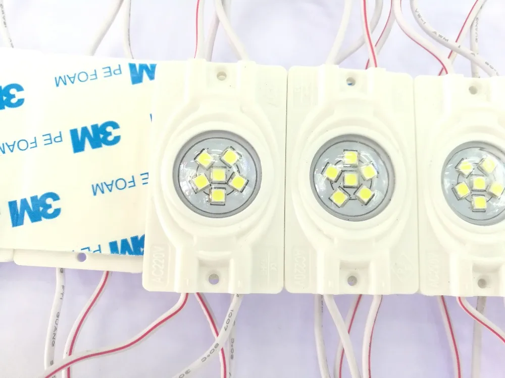 200 шт./лот SMD 2835 6 LED AC110V 220V водонепроницаемые рекламные дизайнерские светодиодные