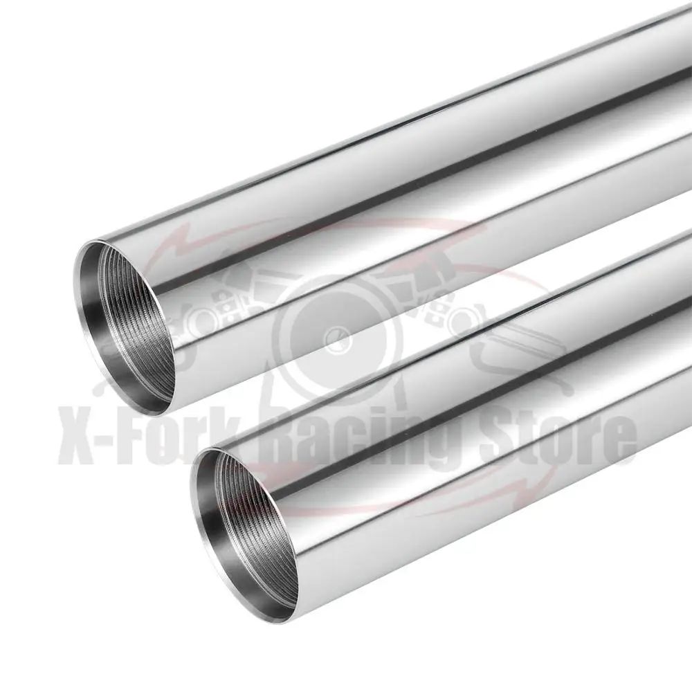 Передняя вилка внутренние трубки 1 серебряные трубы для Yamaha FZ6 2004 2007 2005 2006 43x590 мм 5VX