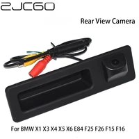 zjcgo hd ccd car rear view reverse back up parking trunk handle night vision camera for bmw x1 x3 x4 x5 x6 e84 f25 f26 f15 f16