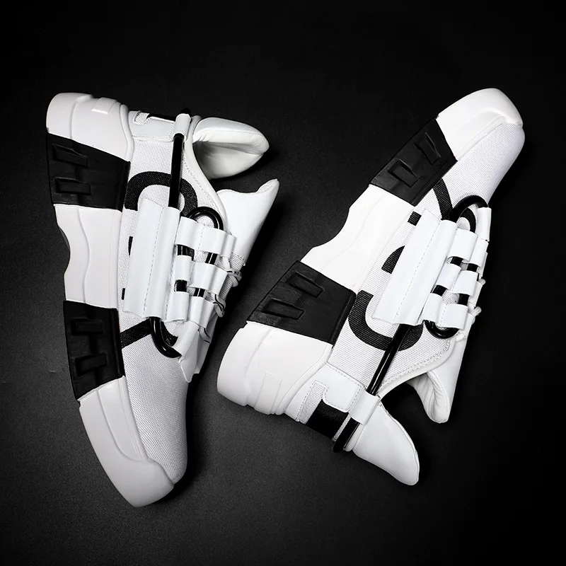 Мужские кроссовки на толстой платформе BomKinta разноцветные вулканизированной