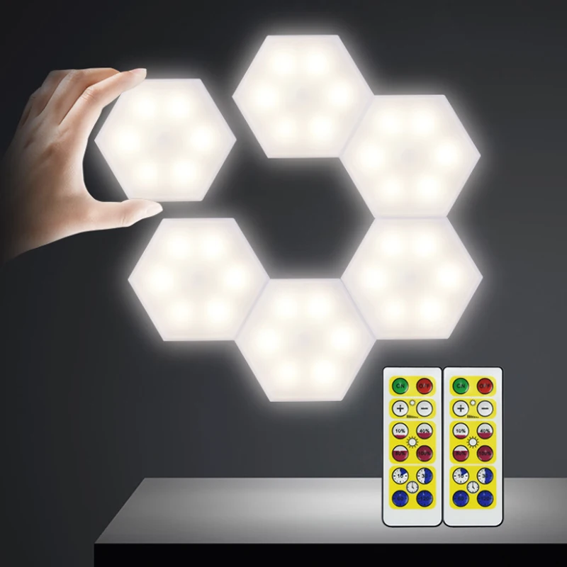 

New Super Bright Under Cabinet Light LED Wireless Remote Control Dimmable Wardrobe Night Lamp Home Bedroom Closet Kitchen