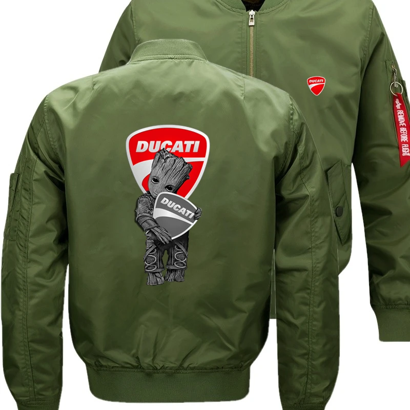 

Ducati Logo Brand Men Cotton Winter Long Sleeve Jacket 2021 Mens Solid color Delicate New Fashion Brand Zip Print Popular Jacket