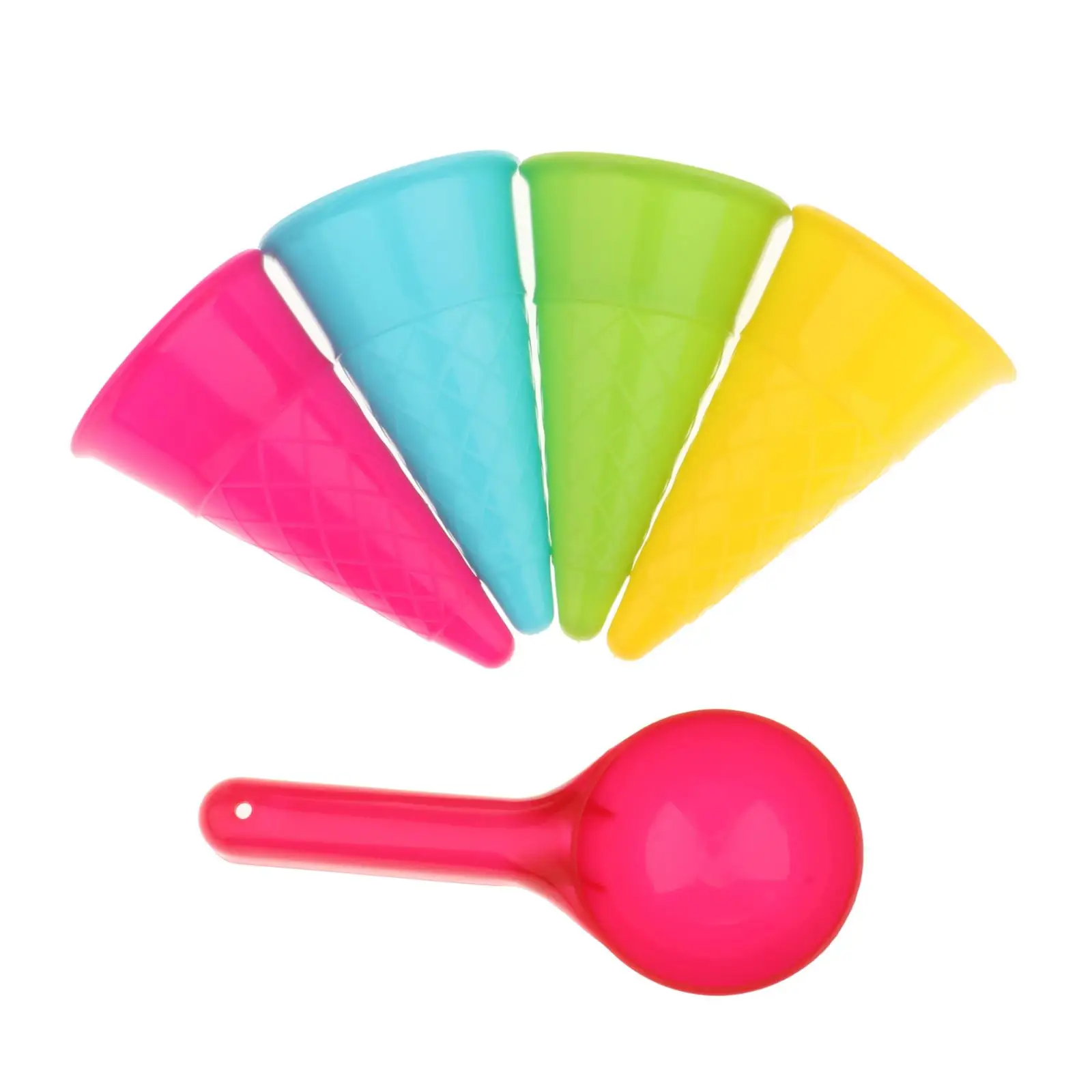 

5 Pcs/lot Cute Ice Cream Cone Scoop Set Beach Sand Toy for Kids Children Educational Montessori Summer Outdoor Game Gift