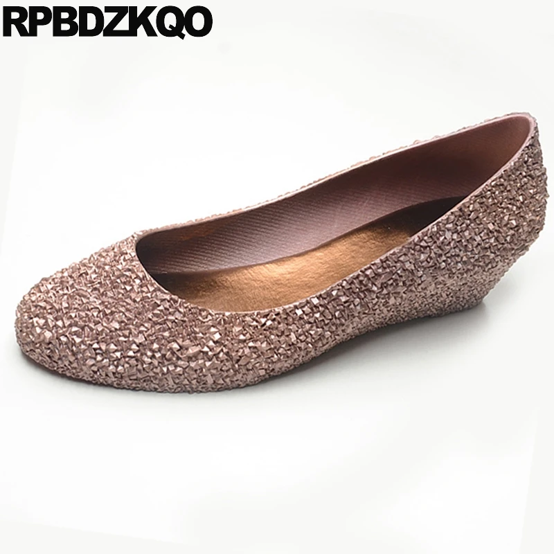 Пистолет Цвет Стразы Круглый носок туфли на выпускной коричневое платье