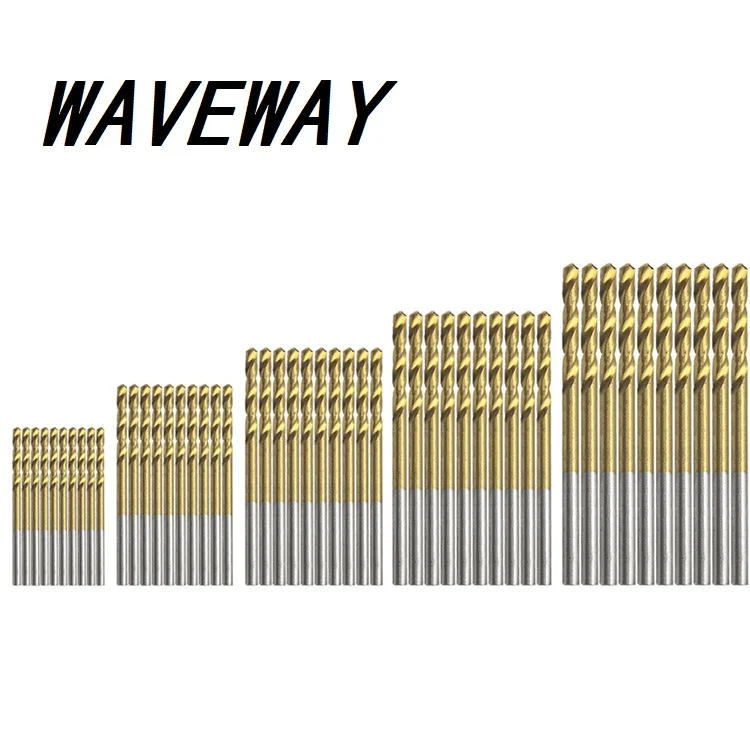 Высокоскоростные стальные сверла из быстрорежущей стали с покрытием 50 шт. набор