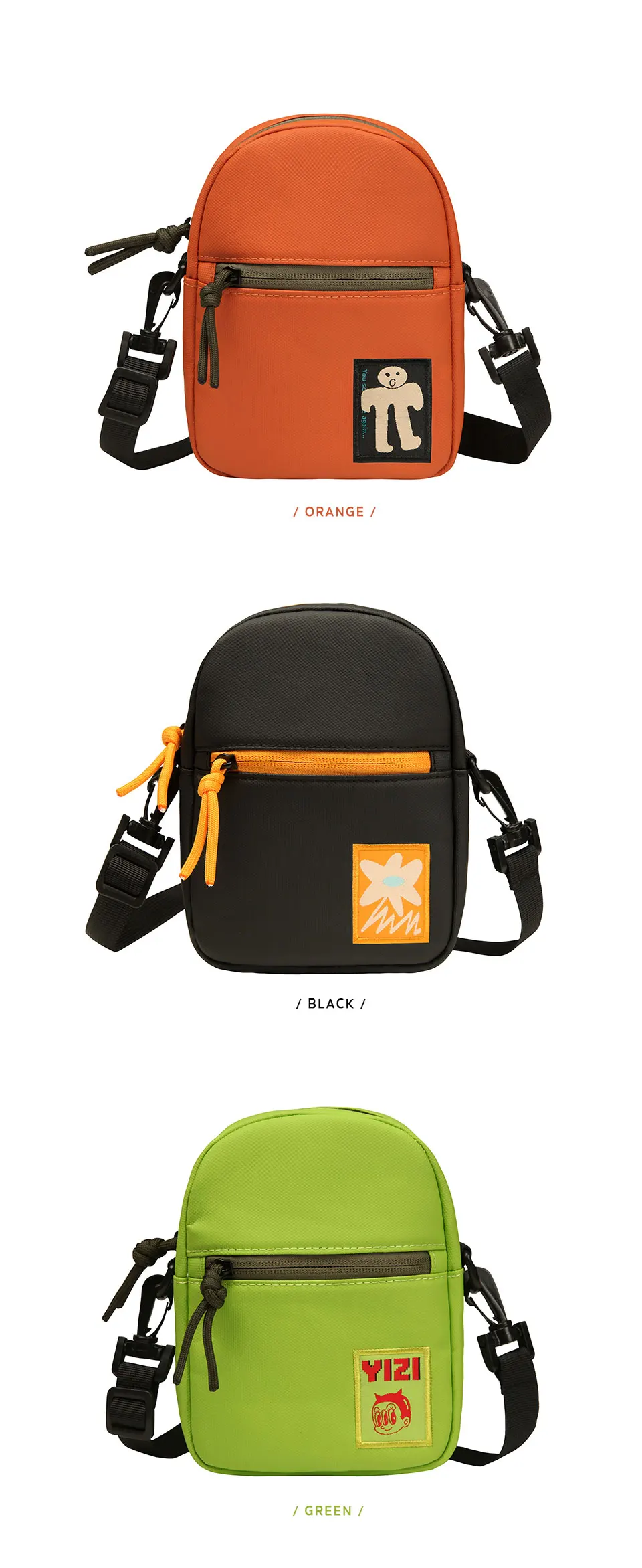 YIZISTORE оригинальные мини забавные женские нейлоновые сумки-мессенджеры подходят для большинства телефонов в красочной серии(Fun kik