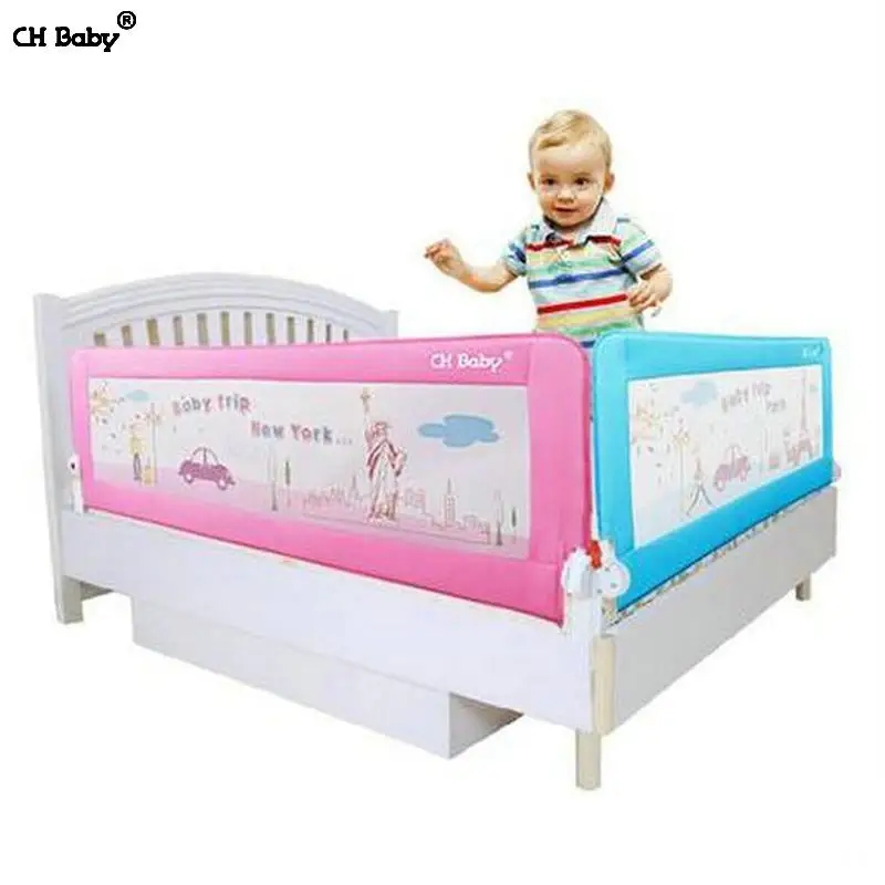 CH Baby 64cm height baby bed rail steel frame child bed safety barrier for general bed 180cm/150cm/200cm for available