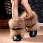 Женские Водонепроницаемые ботинки из натуральной кожи, на нескользящей резиновой подошве