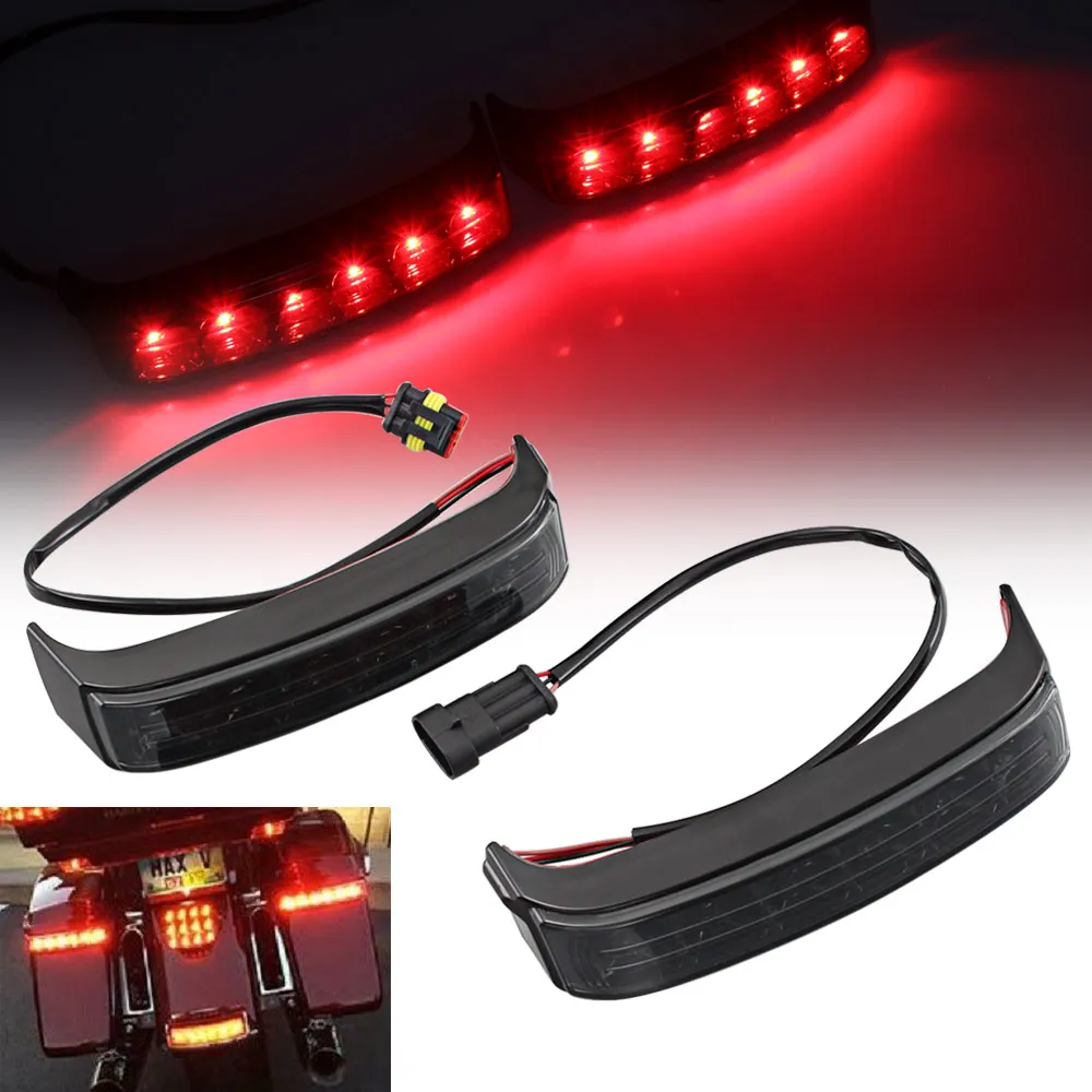 Мотоциклетсветодиодный светодиодная сиденья сумка задний стоп светильник