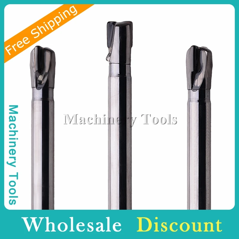 

PCD Diamond Bit 2 Flutes Bottom Cleaning Milling Cutter pcd CNC Router Bits for Graphite Aluminum Copper Alloy End Mills