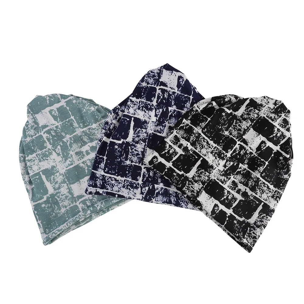 

CAMOLAND Autumn Skullies Beanies Women Men Colorful Printed Bonnet Hat Female Snap Slouch Skullies Lightweight Thin Hat For Male