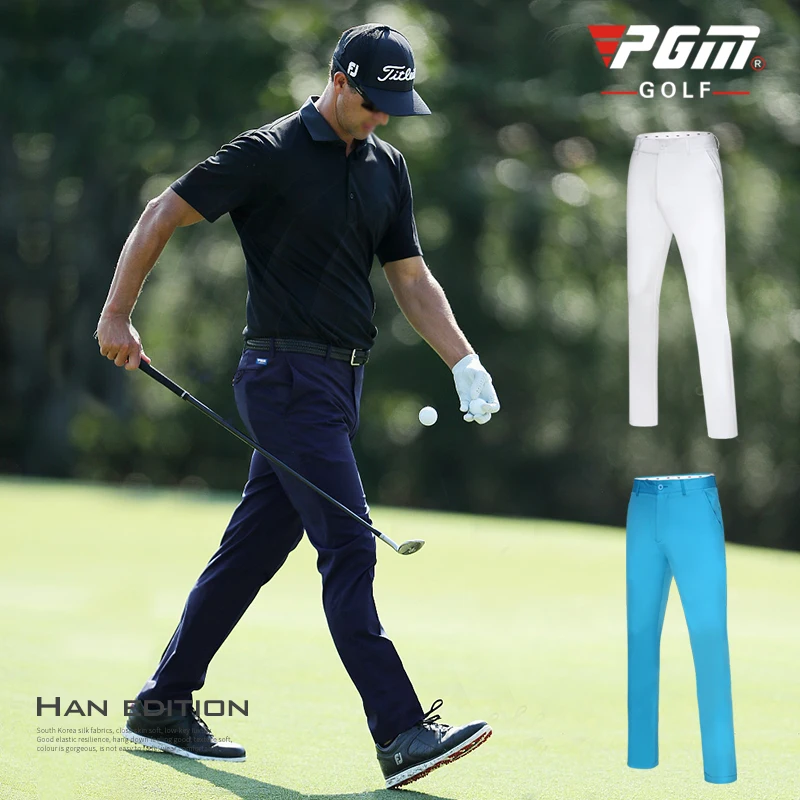 

PGM Men Golf Tennis Baseball Wear Slim Full Long Pant High Elastic Trousers Casual Pant Version De Golf Pour Hommes Clothes