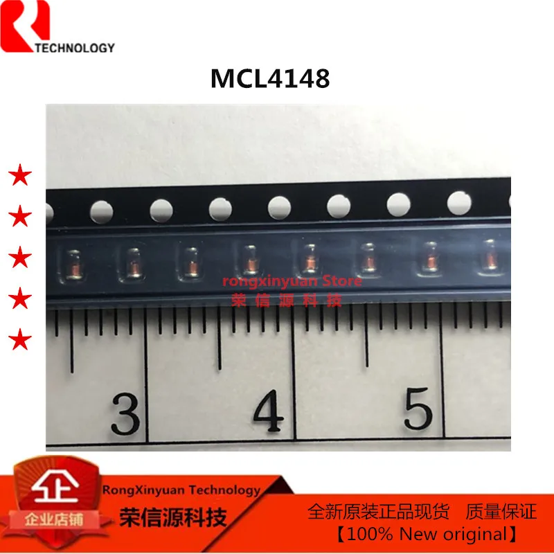 MCL4148 1N4148 LL4148 4148 LL34 0805 L4148 MCL4148-TR Высокоскоростной импульсный диод 100 в 100% а цилиндрический новый оригинальный