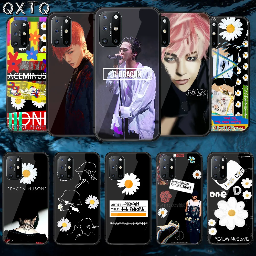 

KPOP Hot INS G-Gragon Tempered Glass Mobile Phone Bag Case Cover For Oneplus Oppo Realme Find X2 3 6 7 8 9 T Pro Nord Gt Neo