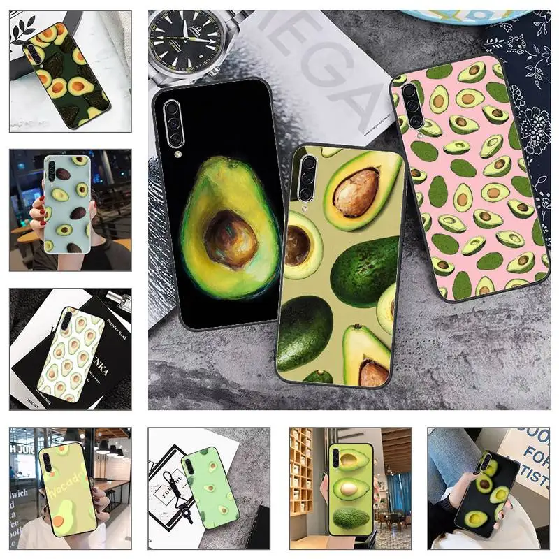 

Cute cartoon fruit avocado Phone Case For Samsung galaxy A S note 10 7 8 9 20 30 31 40 50 51 70 71 21 s ultra plus