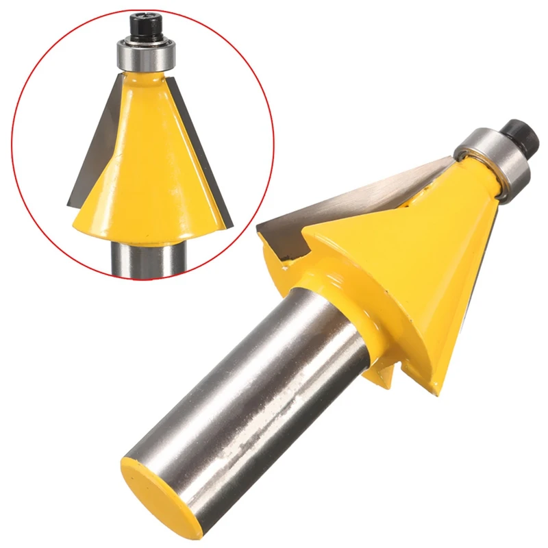 22.5 Degree Chamfer & Bevel Edging Wood Router Bit- 1/2 Inch Shank |