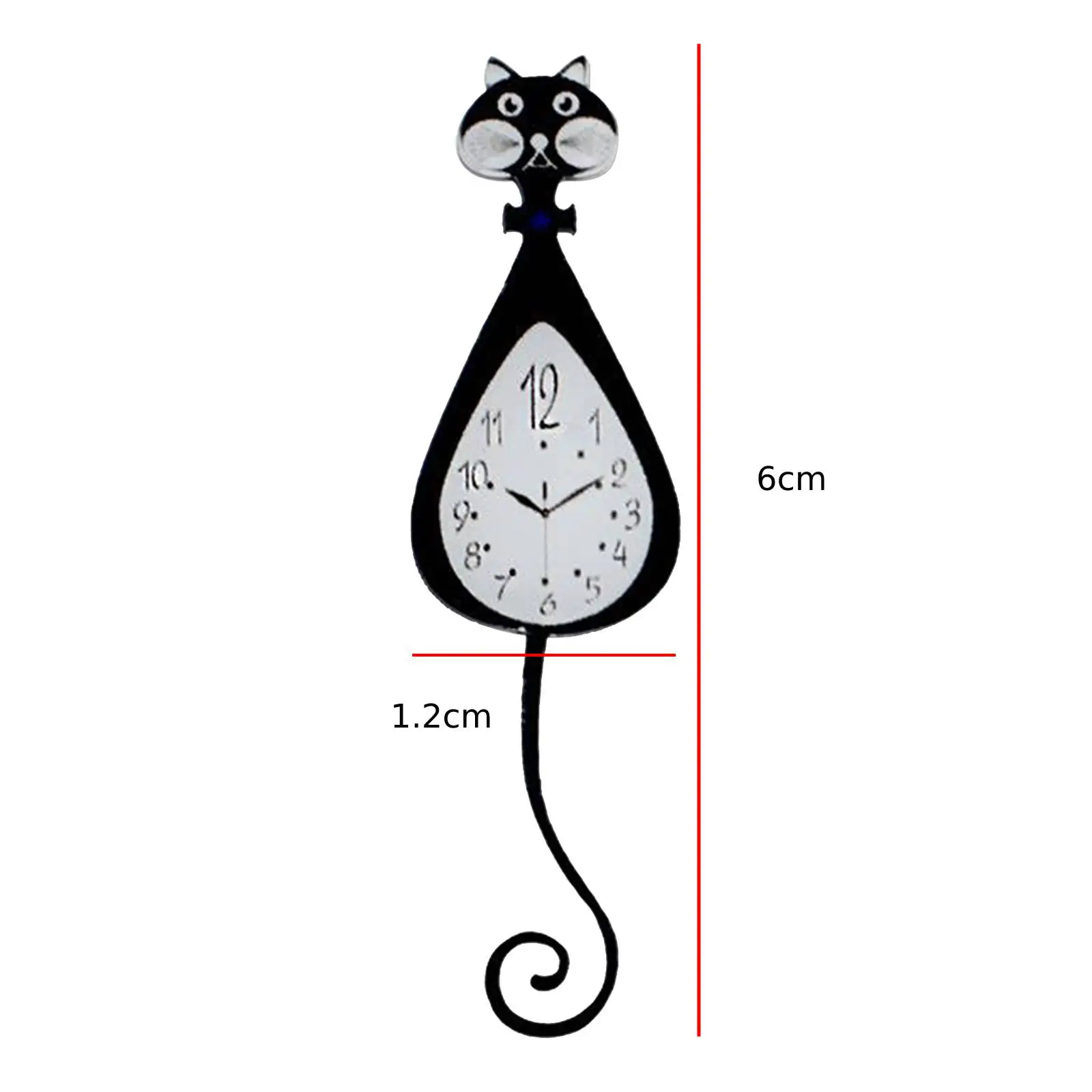 

1:12 Scale Mini Clock Dollhouse Miniature Doll House Art Decor Accessories Black