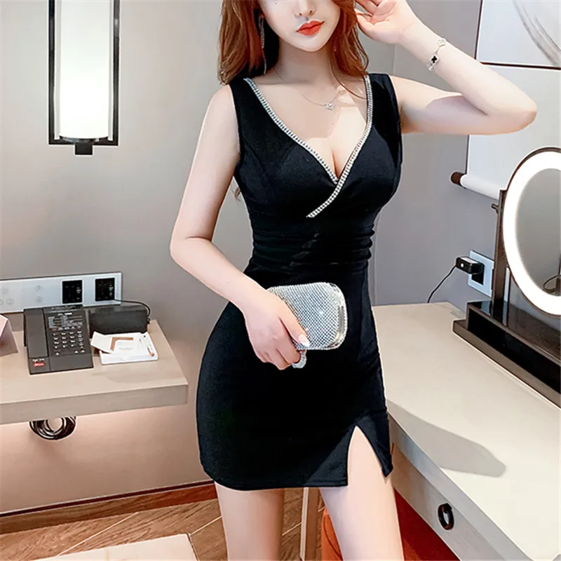 Летняя обувь для ночного клуба Пикантная Женская одежда с низким вырезом Slim Fit