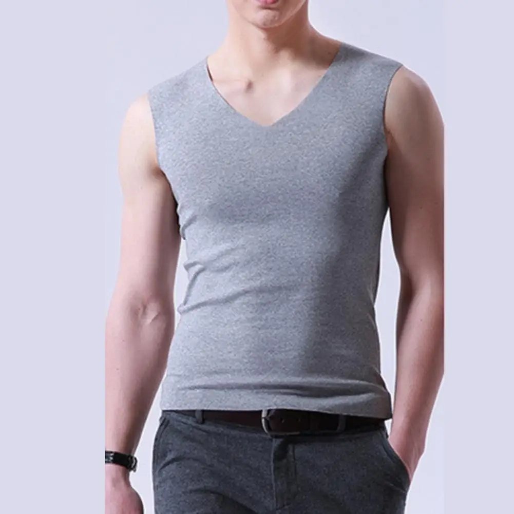 

Men Tops Sleeveless Quick Dry Polyester V-Neck Tanks Top for Sport vest tops men summer Men Clothing Black xxxxl