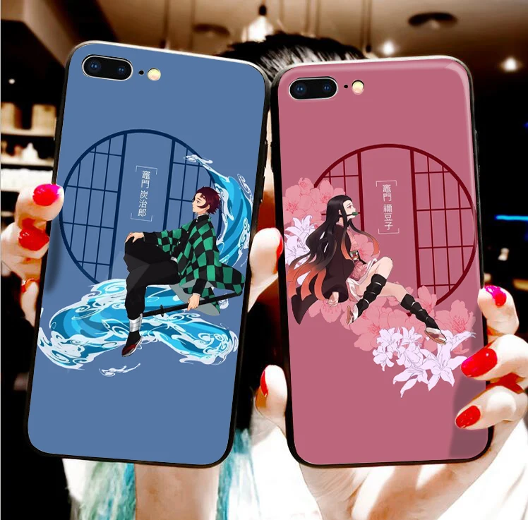 Модный Demon Slayer: Kimetsu no Yaiba Couple black чехол для телефона huawei p30 pro lite p20 p10 mate 20 honor