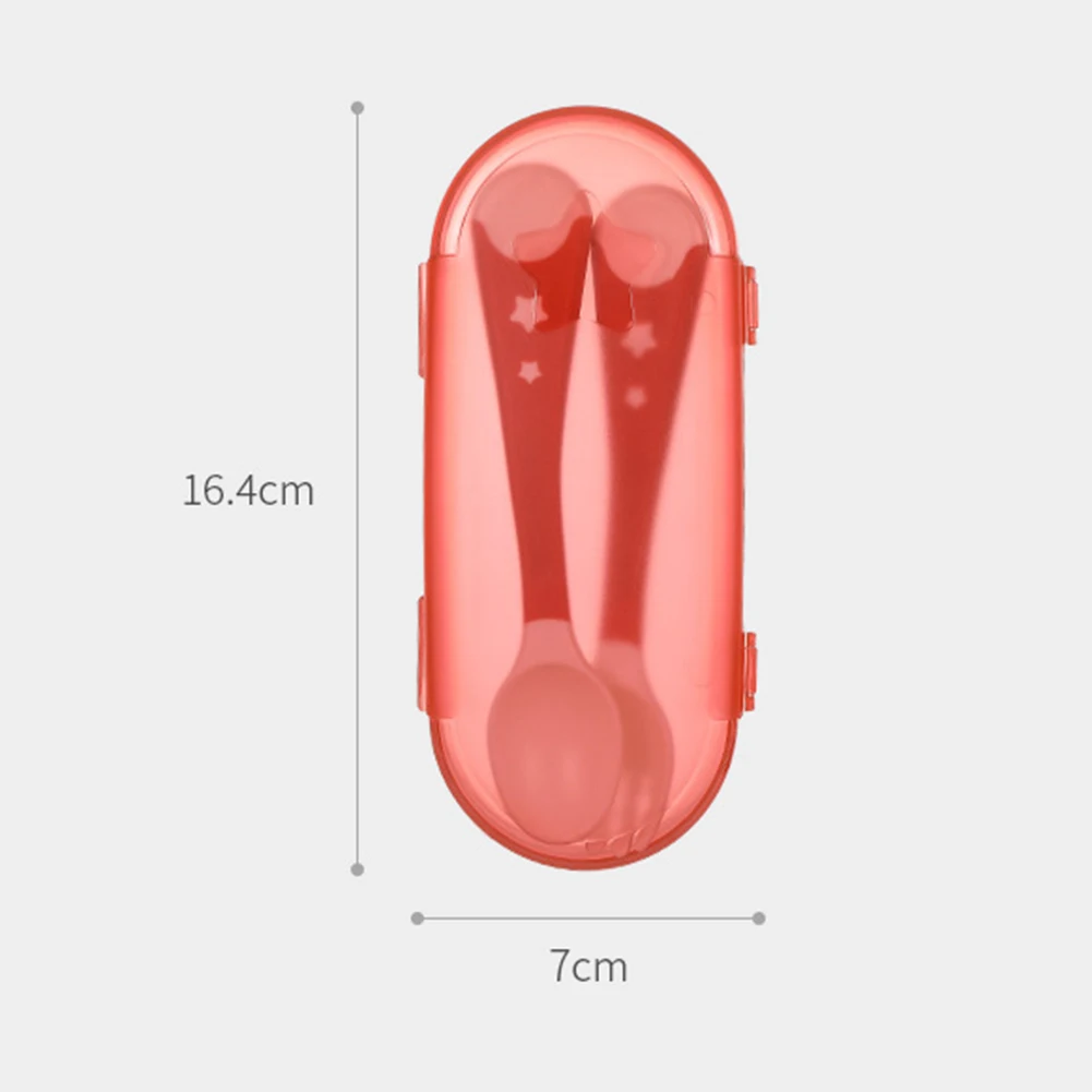 

2Pcs Baby Toddler Soft Bendable Spoon Fork Set Self-Feeding Learning Tableware