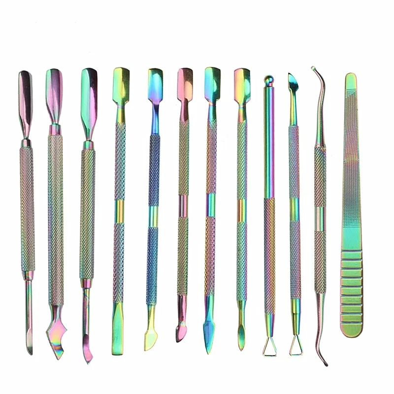 1 шт. розовое золото разноцветные переливающиеся туфли двухсторонний инструмент