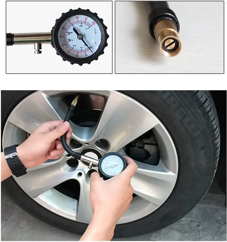 CHIZIYO прецизионный механический длинный трубчатый манометр для автомобильных шин
