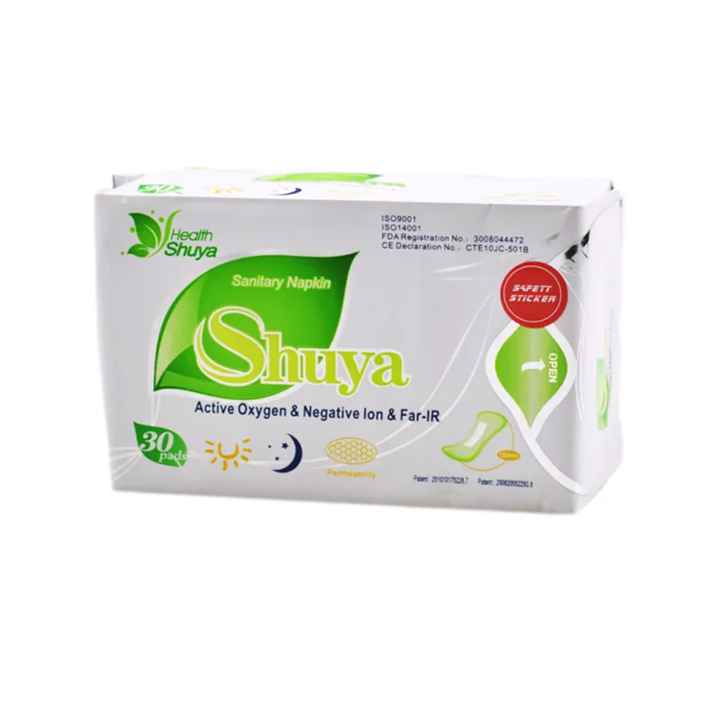 

6 Pack anion sanitary pads menstrual shuya anion 155mm length cotton soft menstrual pad feminine hygiene product health care