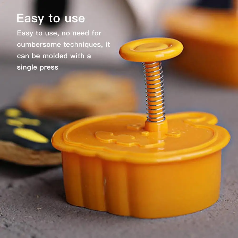 4 шт. Хэллоуин тема Плунжер печенья Форма для вырубки пластиковая формочка