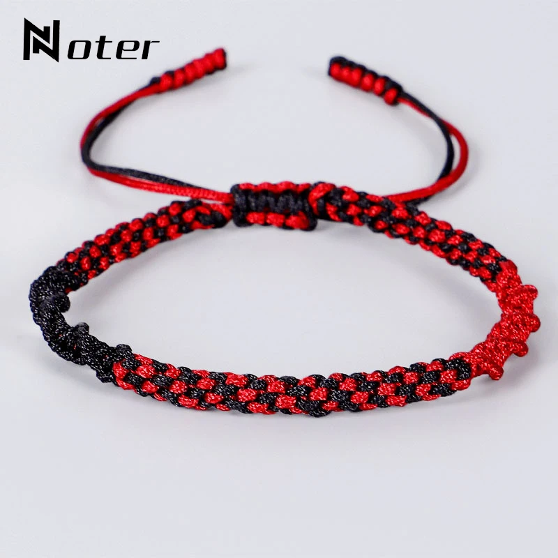 Lucky Red Thread браслет для мужчин и женщин ручной работы 4 вида узлов плетеный