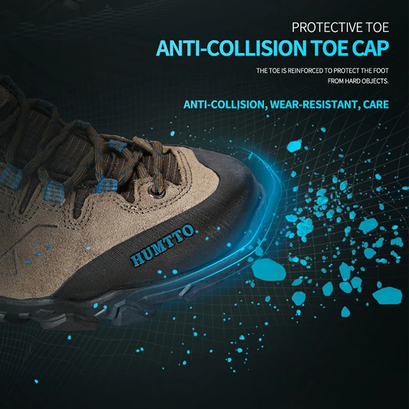 HUMTTO New Hiking Shoes Men's Waterproof Outdoor Sneakers for Men Leather Women Walking Climbing Trekking Sport Man Boots Woman