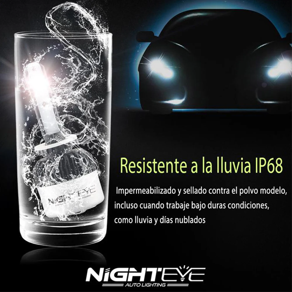 Светодиодный комплект NIGHTEYE luces для автомобиля h7 ЛОБНЫЙ светодиодный H7 H1 H3 H4 H8 HB3