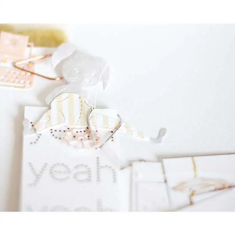 

Cute AnimalThe Playful Bunny Fell Down Metal Cutting Die DIY Scrapbooking Easter Bunny Decoration Craft Embossing Making Stencil