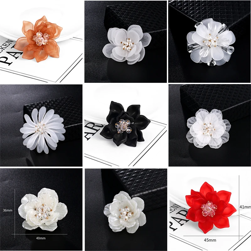 Брошь с имитацией ракушки и жемчугом булавка модная в виде большого цветка