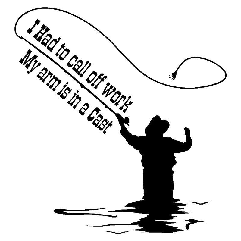 

16*15cm fly fisherman fly fishing vinyl decal sticker Funny Car Window Bumper Novelty JDM Drift Vinyl Decal Sticker