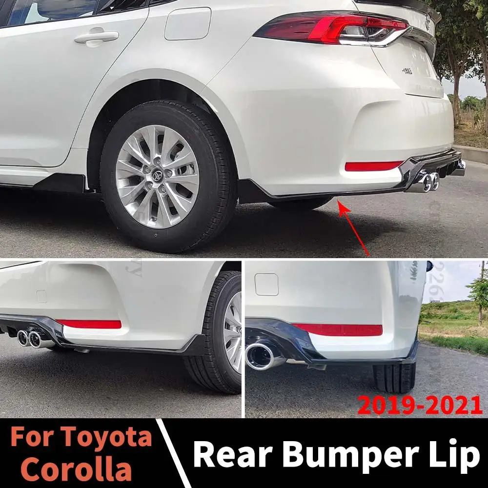 

Wide Body Extension Body Kit Accessories Rear Bumper Lip Car Styling Trim Facelift Cover Guard For Toyota Corolla 2019 2020 2021
