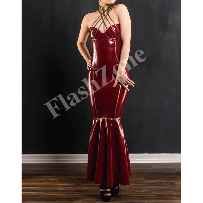 Бесплатная Доставка! Новый дизайн сексуальные длинные латексные платья