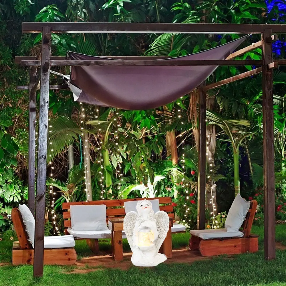 

1pc Angel Shaped Landscape Light Creative Yard Light Resin Garden Light Decor