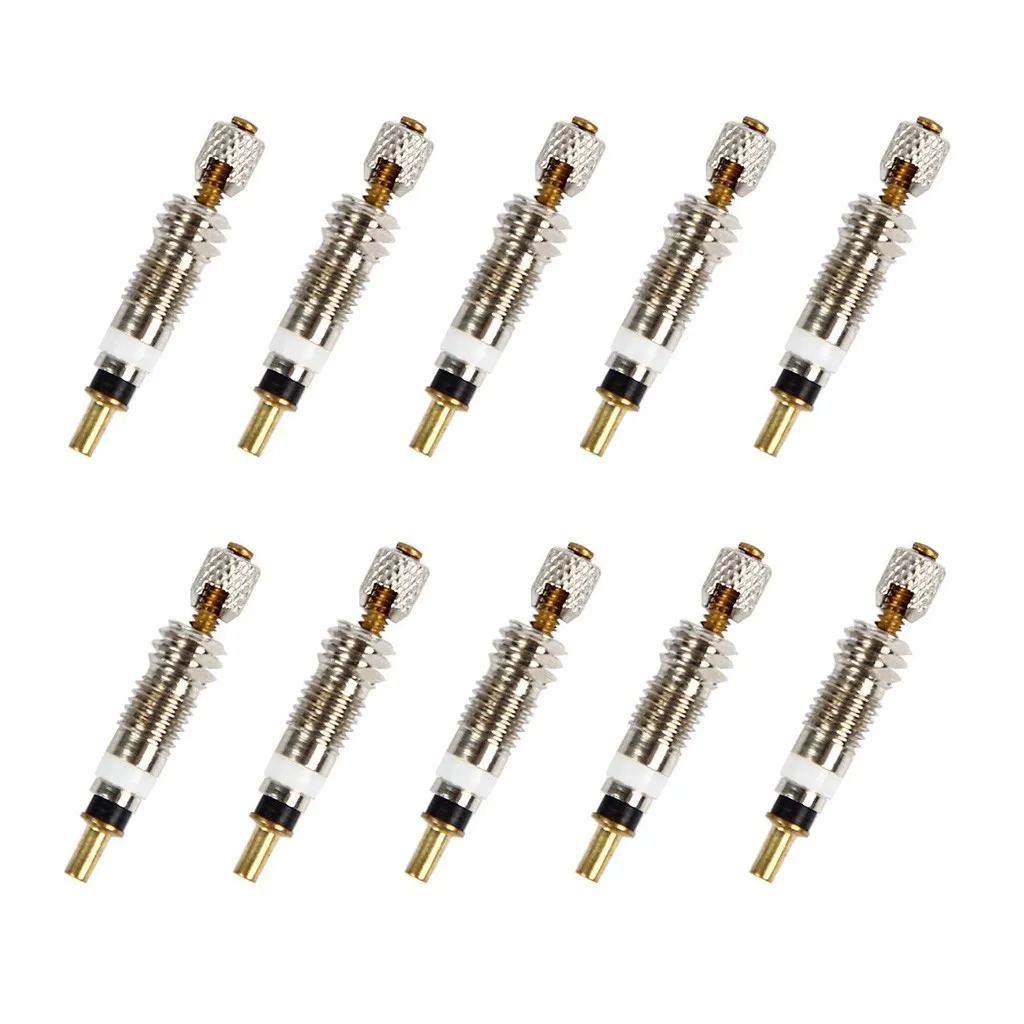 10 универсальных тела Presta съемные серебристого цвета для бескамерных шин|Клапан| |