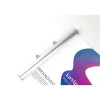 120cm aluminium semi open poster banner grip rod store company logo advertising label hanging rail strip banner frame