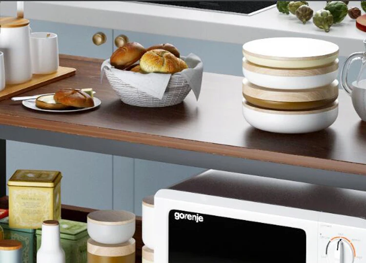 Floor Multi-layer Microwave Shelf Household Seasoning Pots Dishes Bowl Rack Cupboard Kitchen Storage Organizer | Дом и сад